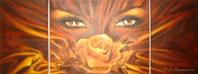 Triptych Rose