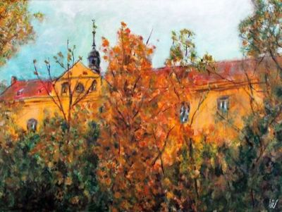 Schloss Mühlberg im Herbst