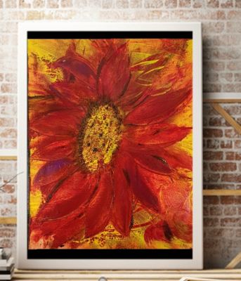 Rote Sonnenblume