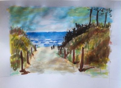 Weg zum Strand