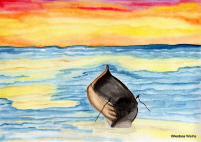 Boot im Abendglanz