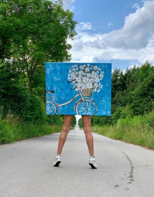Fahrrad mit Blumen