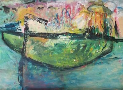 "Schiff mit Regenwolke"