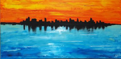 sundown in downtown