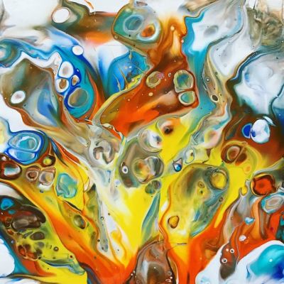 Color explosions hits cells - Farbexplosion trifft Zellen