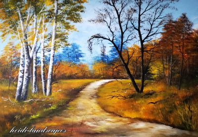 Birches at the path