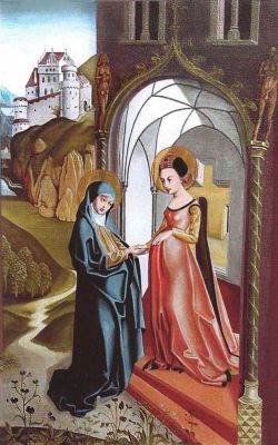 "Maria bei Elisabeth" Altarbild  56 x 78 cm