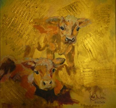 Little Calves In Gold 