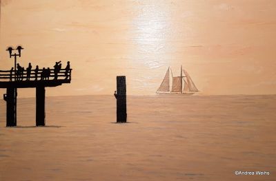 Sonnenuntergang Graal Müritz Seebrücke
