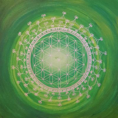 Blume des Lebens Mandala Herz