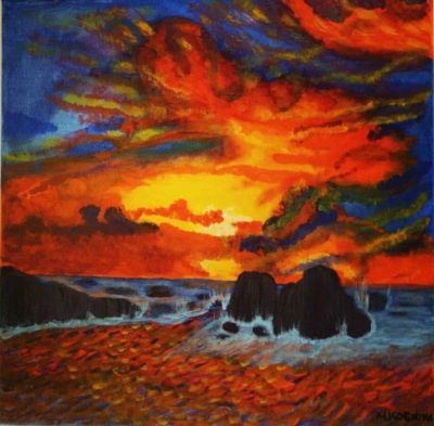 Sonnenuntergang nach Nesebar