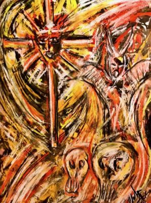 "God meets the devil"