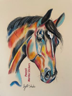 Abstraktes Warmblutpferd
