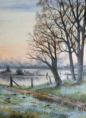 " Sonnenaufgang bei Bislicher Insel"