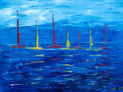 Red sailing