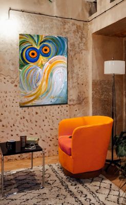 The Owl in Blue