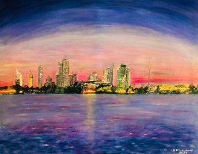 Alte Donau Sonnenuntergang