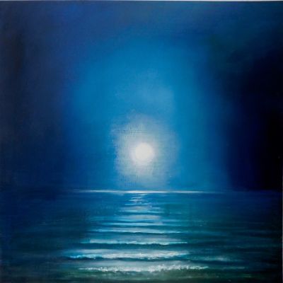 Mond über der Lübecker Bucht