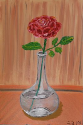 Blume in Glasflasche