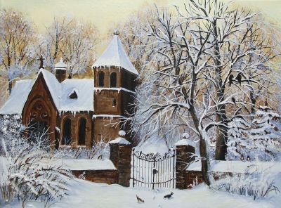 "Eine alte englische Kirche" 