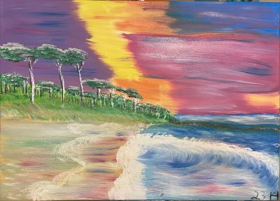Darsser Weststrand im Farbenspiel 