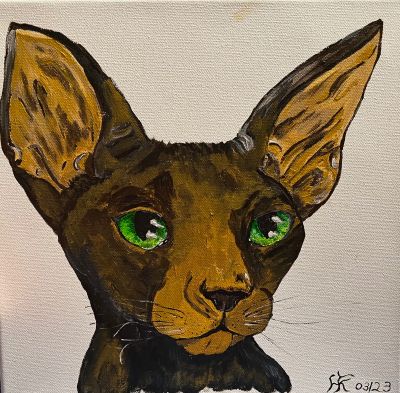 Sphinxkatze mit Fell 