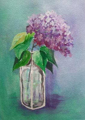 Fliederzweig in Vase