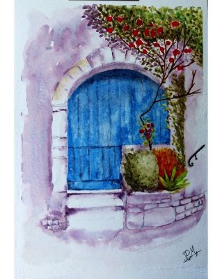 Das Haus mit der blauen Tür