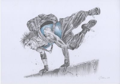 der Parkour-Läufer
